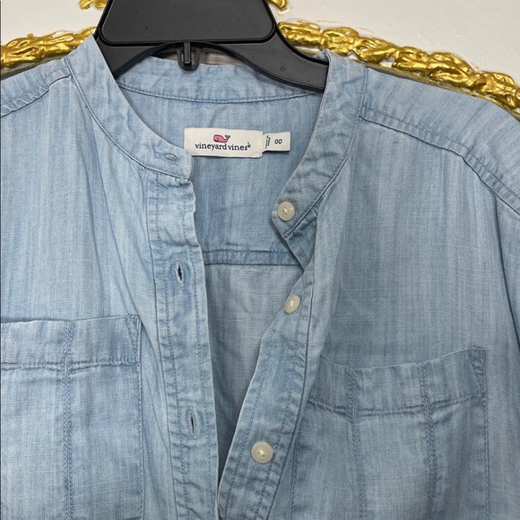 Vineyard Vines Light Blue Chambray Denim Dress Size 00 - Picture 4 of 6